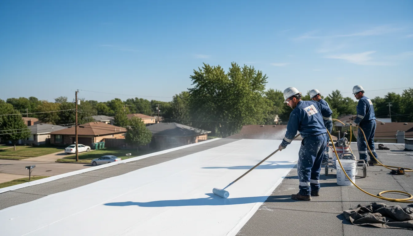 Commercial roof coating in Yorktown, TX near me